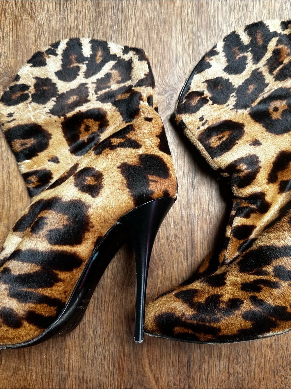 Giuseppe Zanotti Leopard Print Stiletto Ankle Boots - Brown & Black